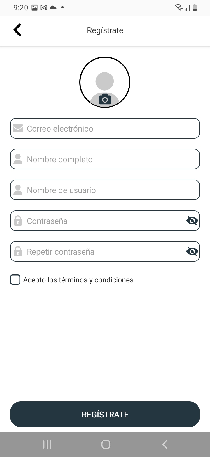 Registro de cuenta empleado