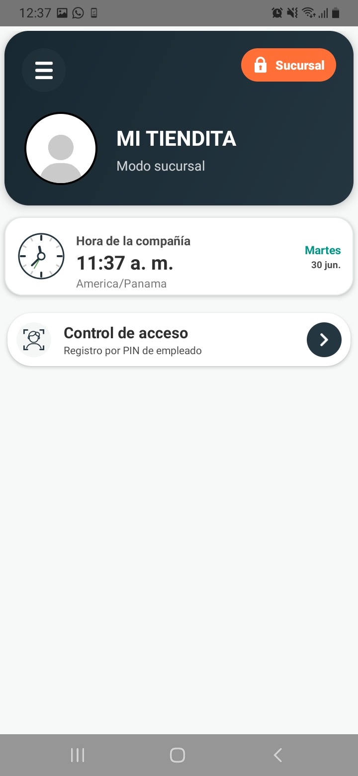 Dashboard de EmpPass en modo sucursal
